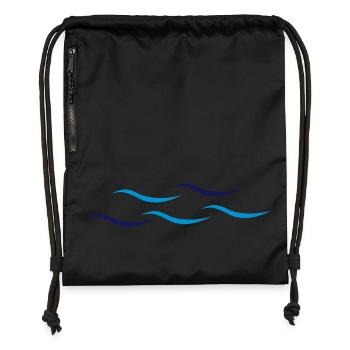 Ondes - Sac à cordon en polyester recyclé - noir - Devant
