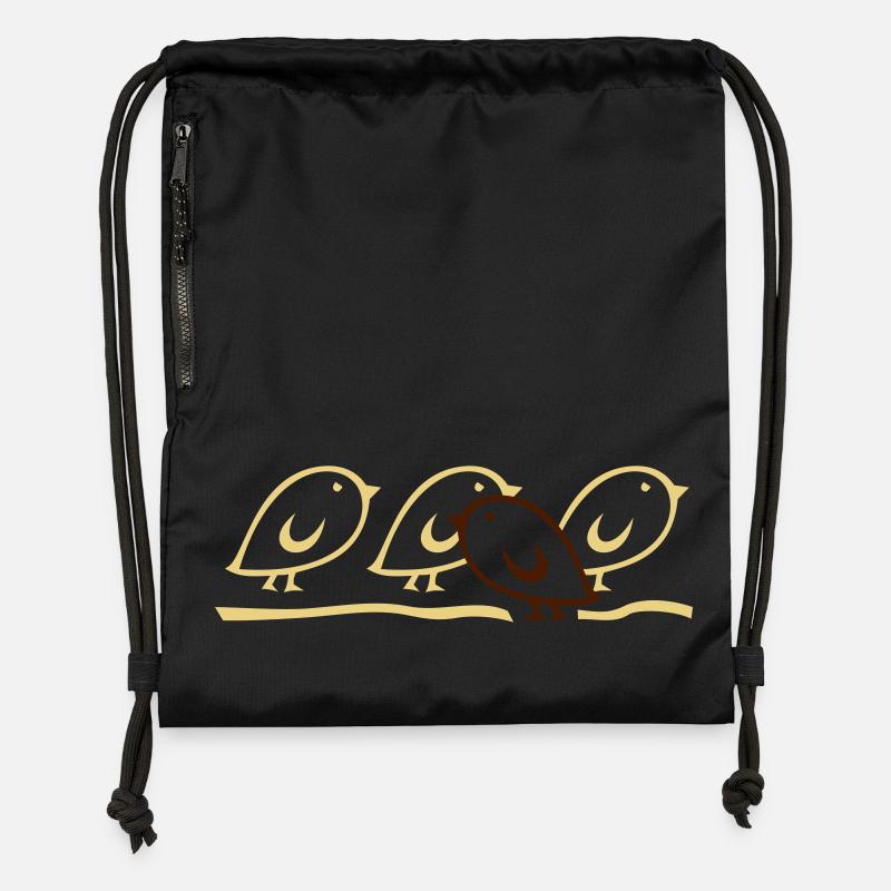 TWEETLERCOOLS - Against the Current - Gymsac made from recycled material - black