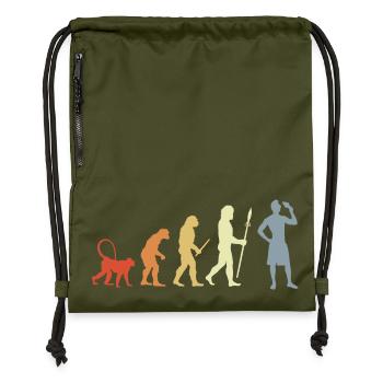 Evolution Amateurs de crème glacée - Sac à cordon en polyester recyclé - military green - Devant