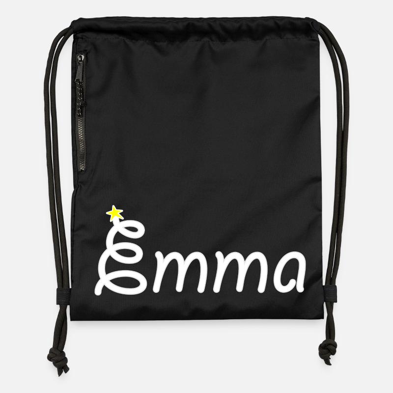Emma - Sac à cordon en polyester recyclé - noir