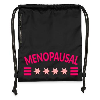 Menopause Menopausale Frauen - Turnbeutel aus Recycling-Material - Schwarz - Vorne