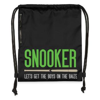 Snooker - Let's get the.boys on the baize - Gymsac made from recycled material - black - Front