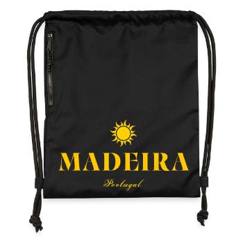 Madère Portugal, Sun - Sac à cordon en polyester recyclé - noir - Devant