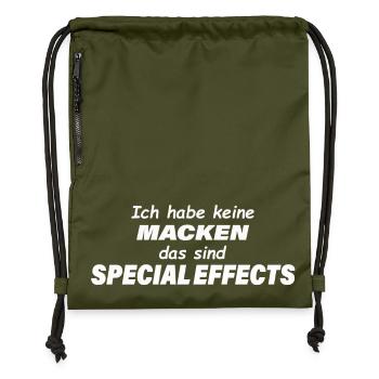 EFFETS SPÉCIAUX - Sac à cordon en polyester recyclé - military green - Devant