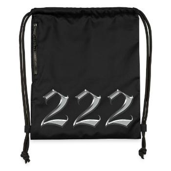 Alignement de l’Ange Numéro 222 - Sac à cordon en polyester recyclé - noir - Devant