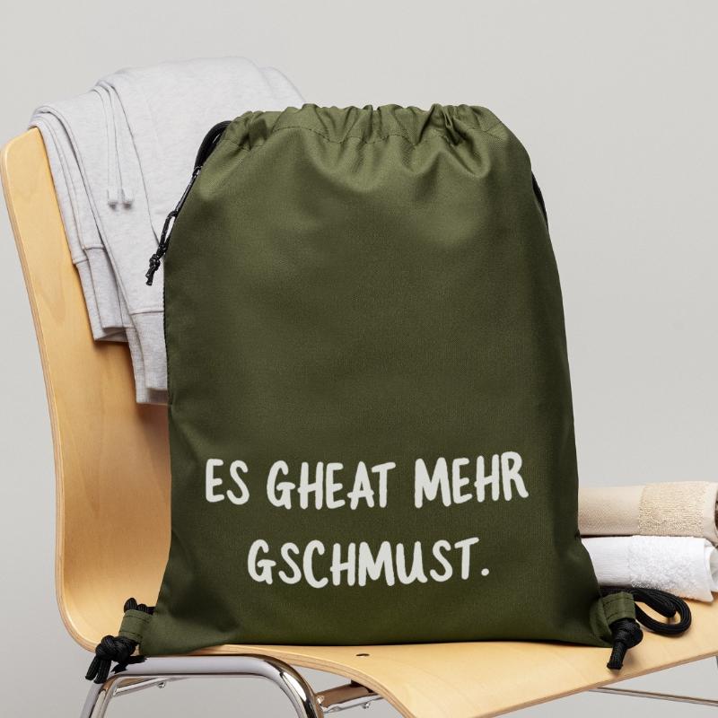 C’est encore plus de mieux. Déclaration du Baiser en dialecte Sac à cordon en polyester recyclé