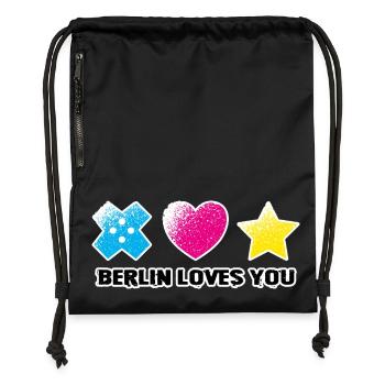 BLY - Iconic Symbols - Grunge - Gymsac made from recycled material - military green - Front