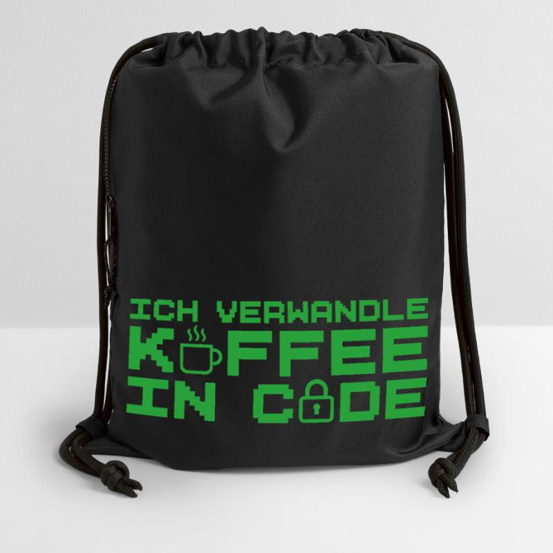 Informatik Verwandle Kaffee in Code Programmierer Turnbeutel aus Recycling-Material