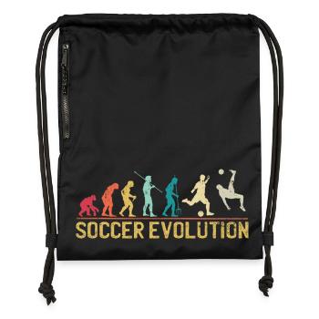 Soccer Evolution Progression Design - Gymsac made from recycled material - black - Front