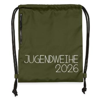 Jugendweihe 2026 - Turnbeutel aus Recycling-Material - military Green - Vorne