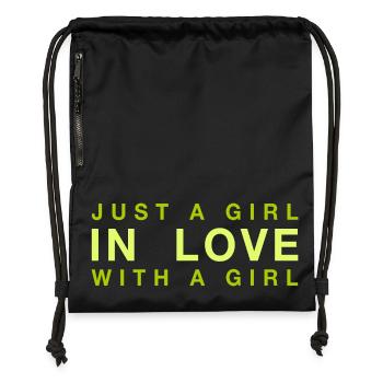 Just a Girl in Love with a Girl - Gymsac made from recycled material - black - Front