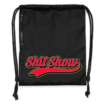 Shit Show Retro-Stil Logo - Turnbeutel aus Recycling-Material - Schwarz - Vorne