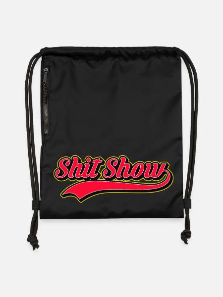 Shit Show Retro-Stil Logo - Turnbeutel aus Recycling-Material - Schwarz
