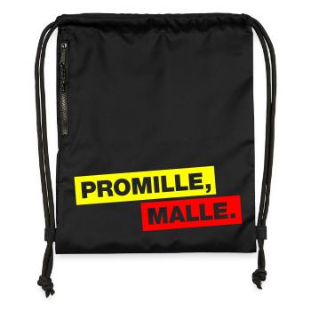 Promille, Malle - Turnbeutel aus Recycling-Material - Schwarz - Vorne