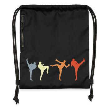 Vintage Kickboxer - Gymsac made from recycled material - black - Front