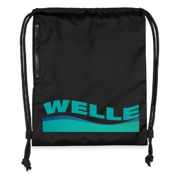 WELLE - Turnbeutel aus Recycling-Material - Schwarz - Vorne