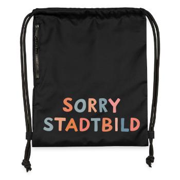 Sorry Stadtbild - Turnbeutel aus Recycling-Material - Schwarz - Vorne
