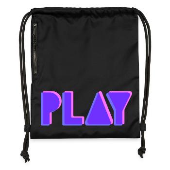 Press Play – Musik Party DJ Shirt Club Style - Turnbeutel aus Recycling-Material - Schwarz - Vorne