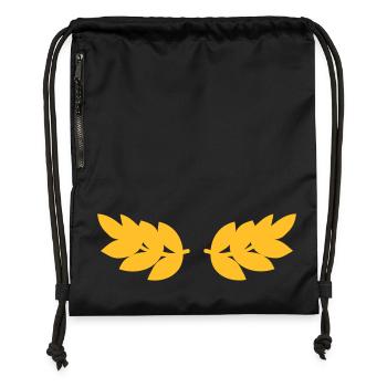 Lorbeerkranz Gold - Gymsac made from recycled material - black - Front