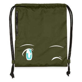 Otakumotive, manga augen - Turnbeutel aus Recycling-Material - military Green - Vorne