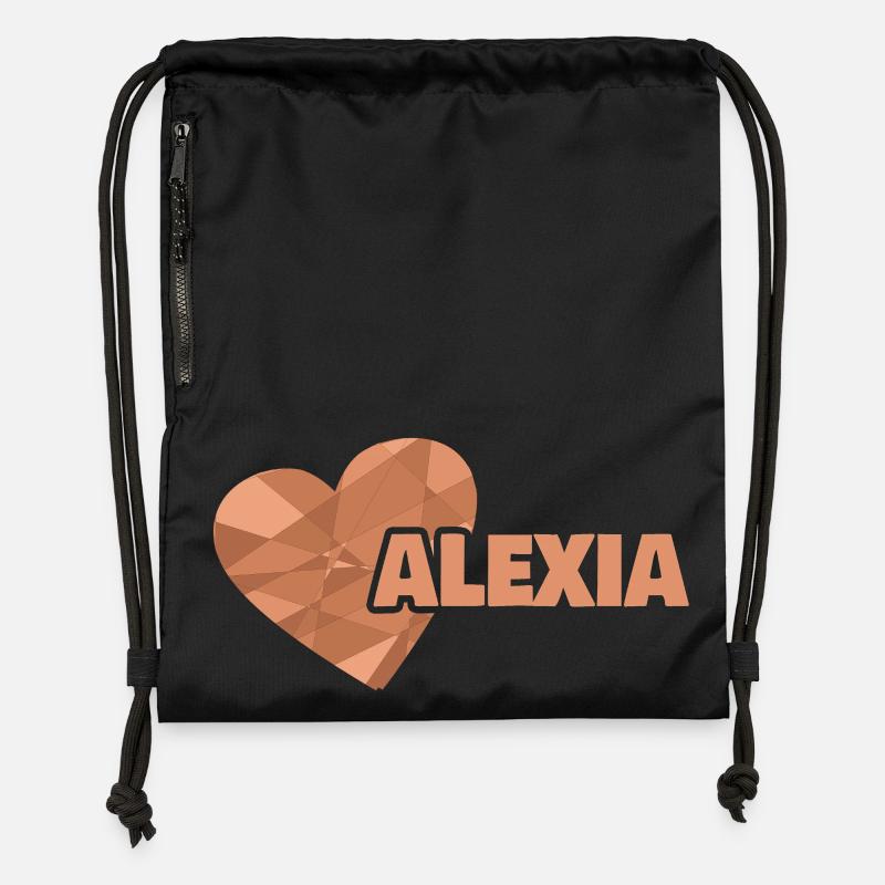 Chère Alexia, - Sac à cordon en polyester recyclé - noir