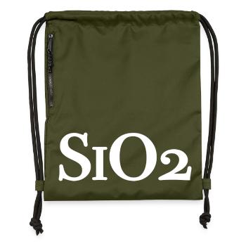 SiO2 - Quartz Chemical Formula Silicon Dioxide - Gymsac made from recycled material - military green - Front