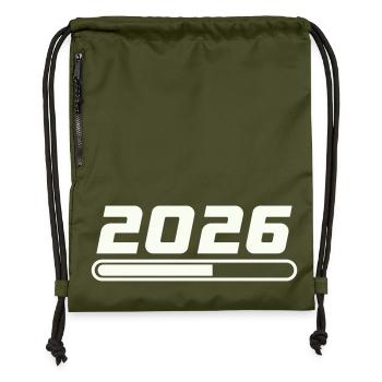 2026 - Gymsac made from recycled material - military green - Front