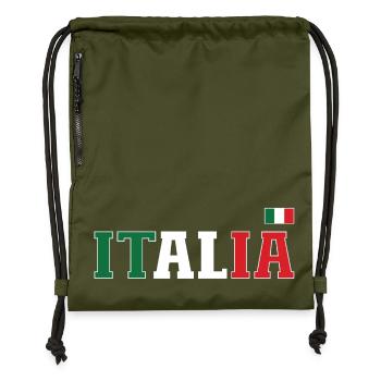Italy Flag - Gymsac made from recycled material - military green - Front