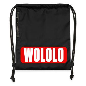Wololo - 1a - Mobii_3 Edition - Red&White - Turnbeutel aus Recycling-Material - Schwarz - Vorne
