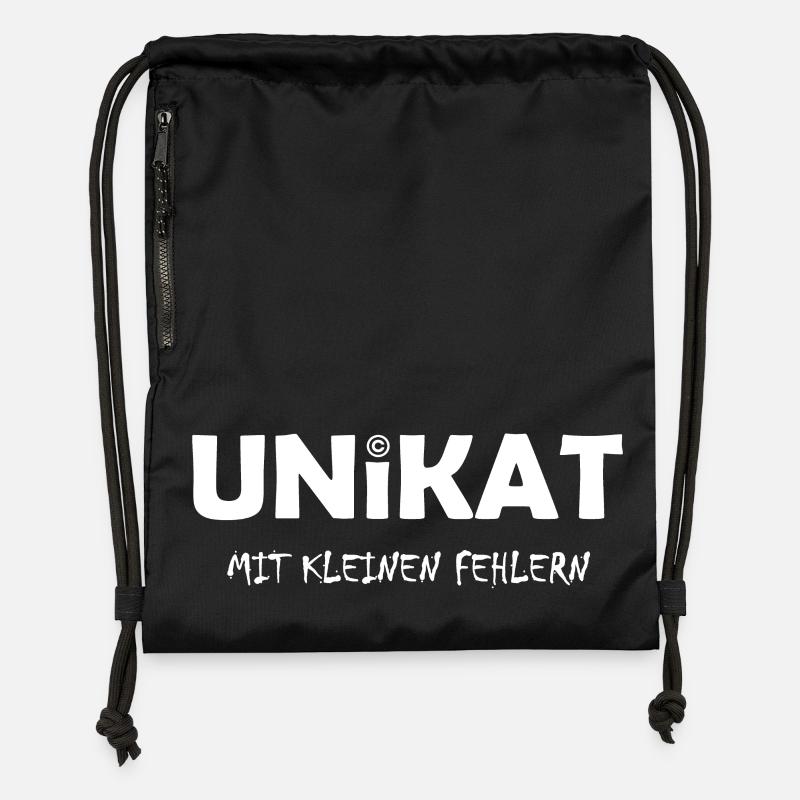 Pièce unique avec de petits défauts - Sac à cordon en polyester recyclé - noir