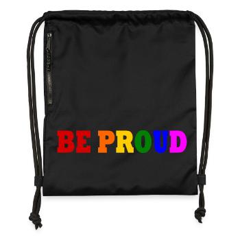 Be proud - Gymsac made from recycled material - black - Front