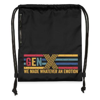 Fun GEN X Gifts - Gymsac made from recycled material - black - Front
