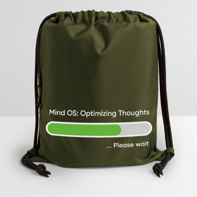 Mind OS Optimizing Thoughts... Please Wait Gymsac made from recycled material