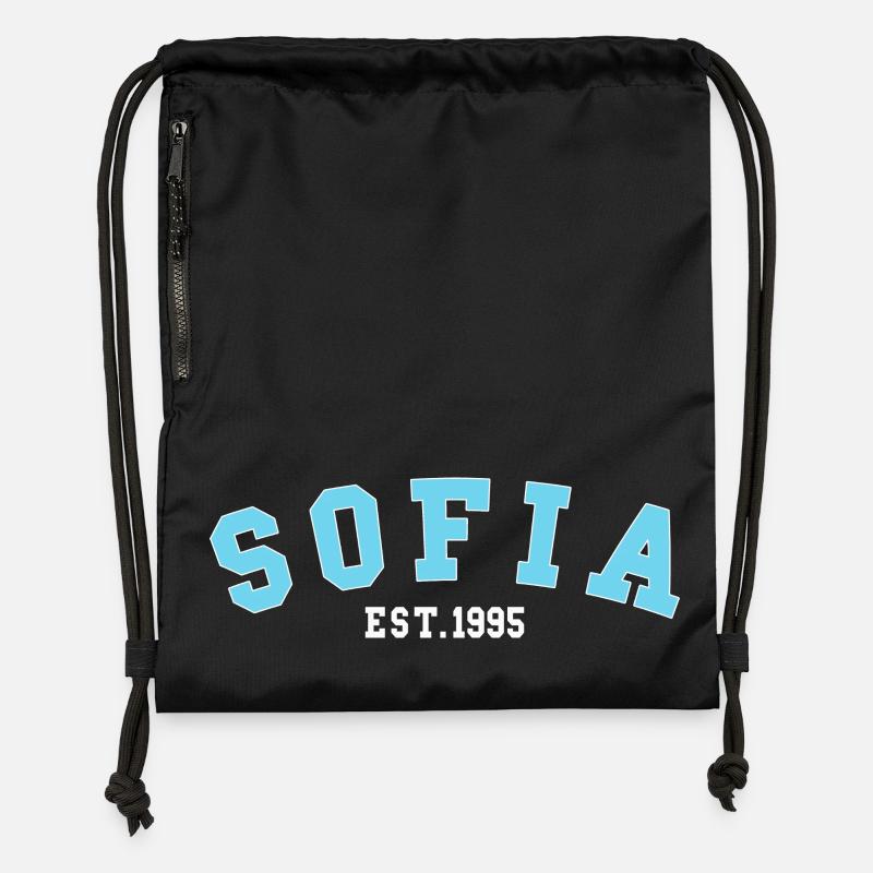 Sofia_Est_1995 - Sac à cordon en polyester recyclé - noir