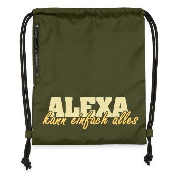 Frau Alexa - Turnbeutel aus Recycling-Material - military Green - Vorne