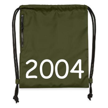 2004 20.Geburtstag birthday Jahreszahl weiß - Turnbeutel aus Recycling-Material - military Green - Vorne