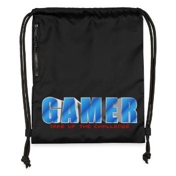NERDY forever - Gamer - Gymsac made from recycled material - black - Front