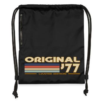 Stripes Vintage 70s Original - Sac à cordon en polyester recyclé - noir - Devant