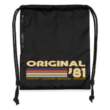 1981 - Gymsac made from recycled material - black - Front