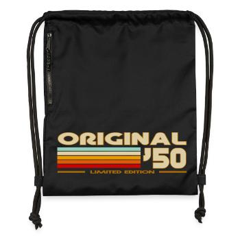 1950 - Gymsac made from recycled material - black - Front