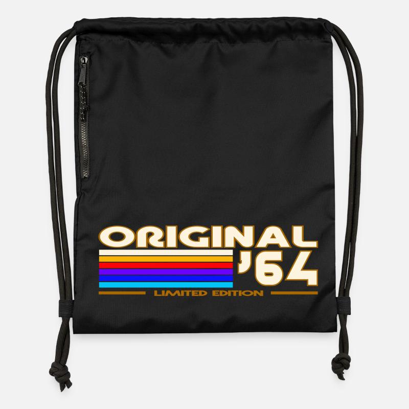1964 - Sac à cordon en polyester recyclé - noir