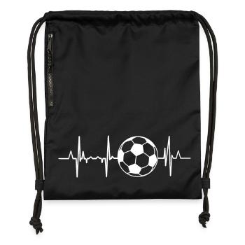 Fußball EKG - Turnbeutel aus Recycling-Material - military Green - Vorne