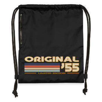 1955 - Sac à cordon en polyester recyclé - noir - Devant