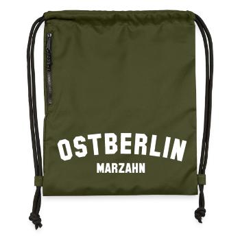 MARZAHN Ostberlin - Turnbeutel aus Recycling-Material - military Green - Vorne
