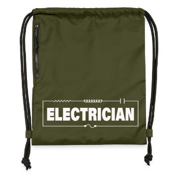 Électricien - Sac à cordon en polyester recyclé - military green - Devant