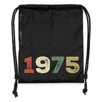 1975 Born 1975 - Gymsac made from recycled material - black - Front