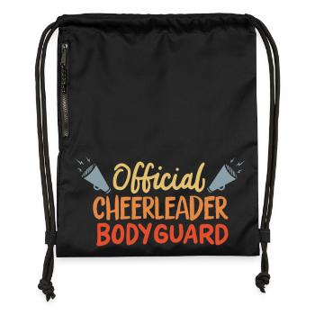 Official Cheerleader Bodyguard - Gymsac made from recycled material - black - Front