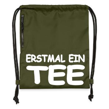Tea - Gymsac made from recycled material - military green - Front