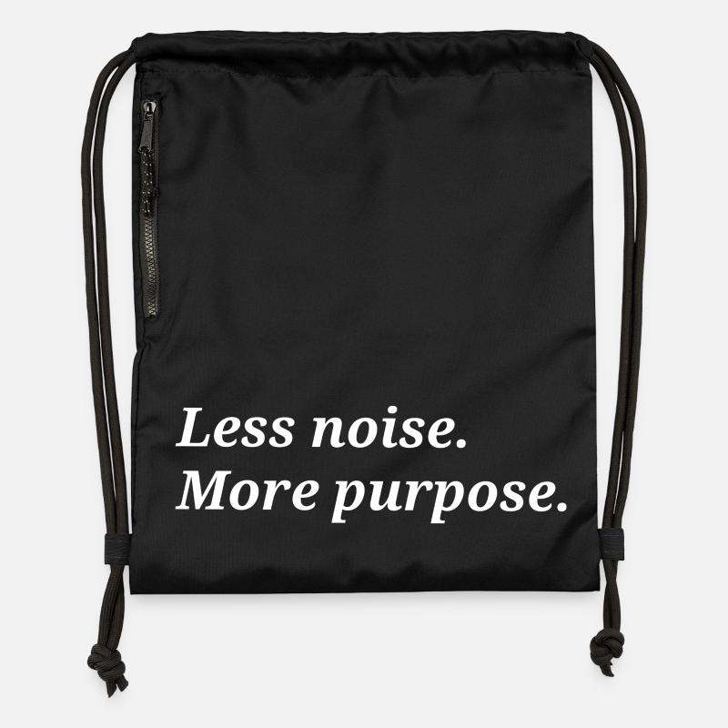 Less noise. More purpose. - Gymsac made from recycled material - black