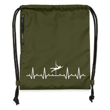 Herzschlag-Pole-Dance-Tänzer - Turnbeutel aus Recycling-Material - military Green - Vorne